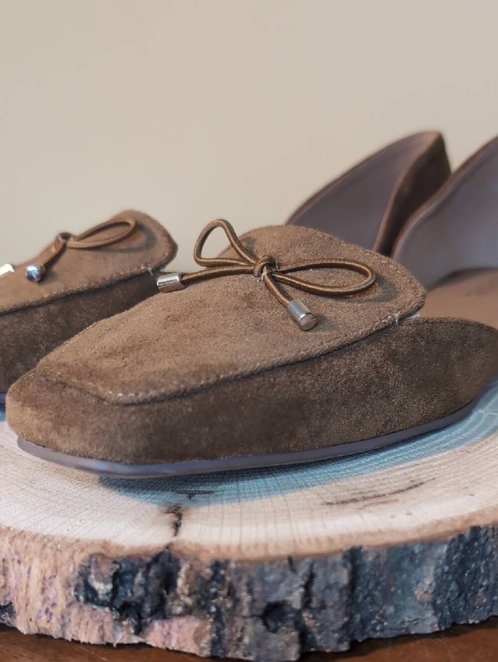 Kensie Brown Suede D'Orsay Loafers - Picture 4 of 11